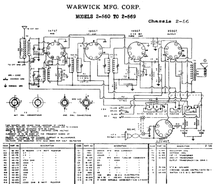 2-562 Ch= 2-56; Warwick Mfg. Corp., (ID = 715692) Radio