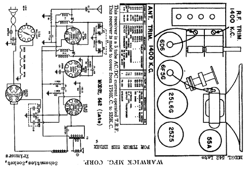 542 ; Warwick Mfg. Corp., (ID = 709277) Radio