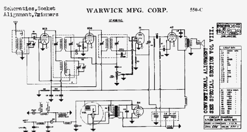 550-C ; Warwick Mfg. Corp., (ID = 709680) Car Radio