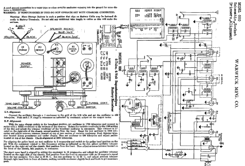 600 ; Warwick Mfg. Corp., (ID = 710711) Radio