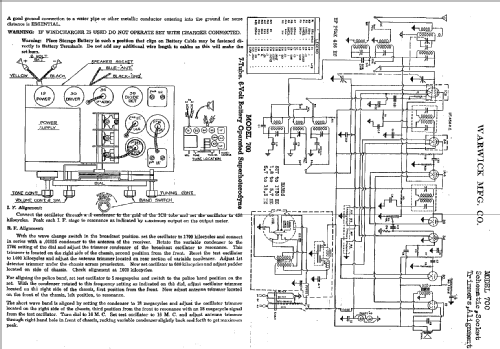 700 ; Warwick Mfg. Corp., (ID = 712117) Radio