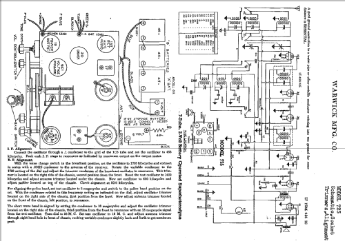 725 ; Warwick Mfg. Corp., (ID = 712605) Radio