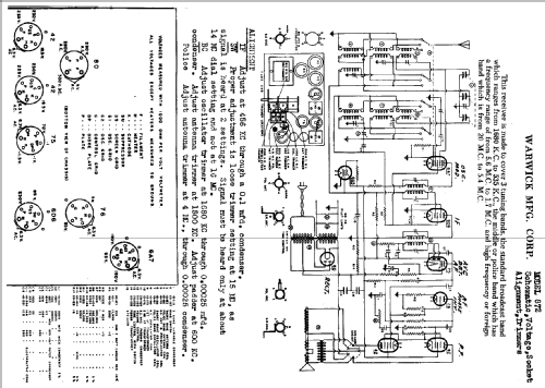 872 ; Warwick Mfg. Corp., (ID = 712923) Radio