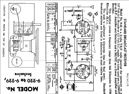 9-225 ; Warwick Mfg. Corp., (ID = 716392) Radio