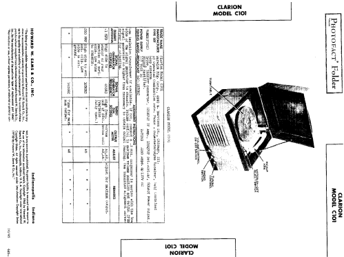 Clarion C-101 The Saratoga; Warwick Mfg. Corp., (ID = 487643) Radio