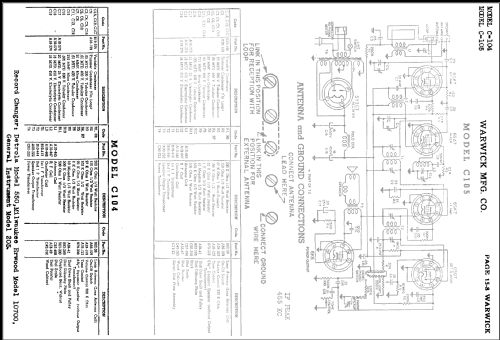 Clarion C-104 The Waverly; Warwick Mfg. Corp., (ID = 487689) Radio