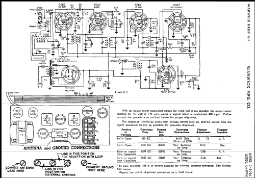 C-105A Clarionette ; Warwick Mfg. Corp., (ID = 487698) Radio