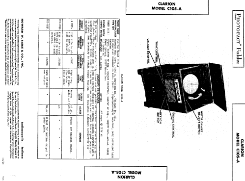 C-105A Clarionette ; Warwick Mfg. Corp., (ID = 487705) Radio
