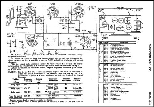 C-110 ; Warwick Mfg. Corp., (ID = 446133) Radio