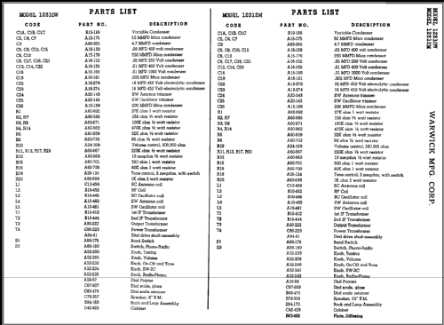 Clarion 12310W Ch= 12310; Warwick Mfg. Corp., (ID = 413326) Radio