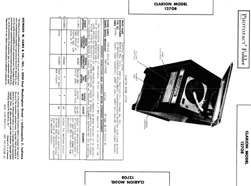 Clarion 12708 ; Warwick Mfg. Corp., (ID = 989062) Radio