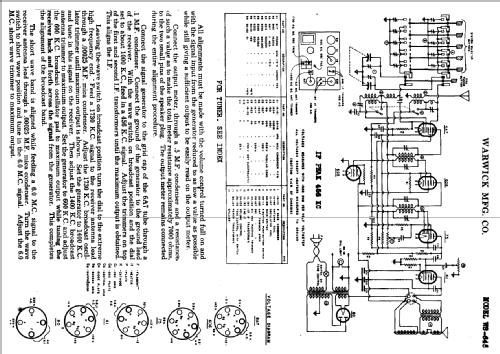 WS-645 ; Warwick Mfg. Corp., (ID = 704073) Radio