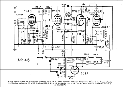 AR48; Watt Radio; Torino (ID = 220538) Radio