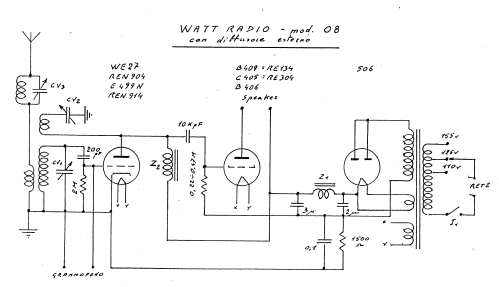 O8 Serie A-A; Watt Radio; Torino (ID = 860890) Radio