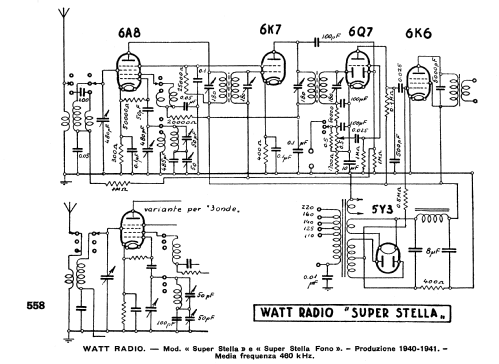 Super Stella Prima serie; Watt Radio; Torino (ID = 2616971) Radio