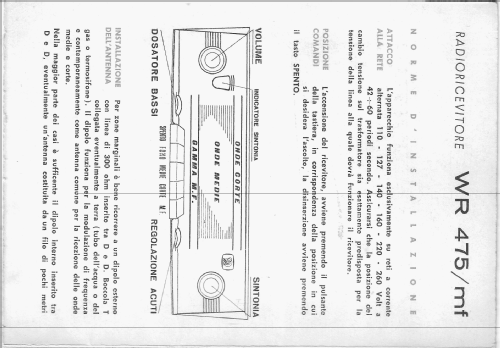 WR475 MF; Watt Radio; Torino (ID = 2156036) Radio