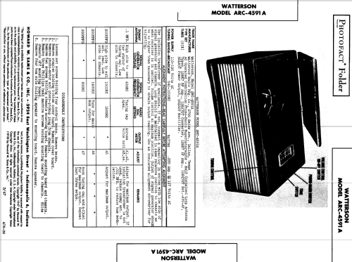 ARC-4591A ; Watterson Radio Mfg. (ID = 844010) Radio