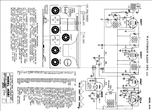 RC-4581 ; Watterson Radio Mfg. (ID = 703598) Radio