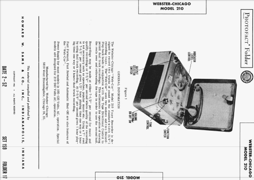 Webcor Electronic Memory 210; Webster Co., The, (ID = 2501202) R-Player