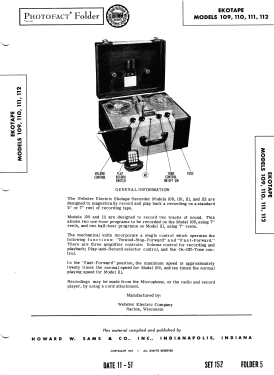 Ekotape 110; Webster Electric (ID = 2984960) Sonido-V