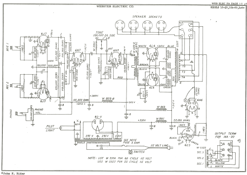 16A-20 ; Webster Electric (ID = 1629311) Ampl/Mixer