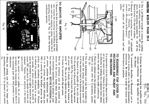 Record Changer Chassis 77 ; Webster Co., The, (ID = 731269) R-Player
