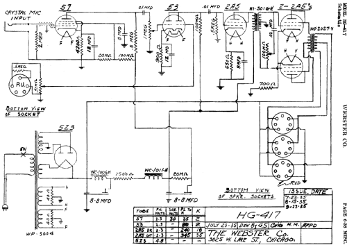 HG-417 ; Webster Co., The, (ID = 722758) Ampl/Mixer