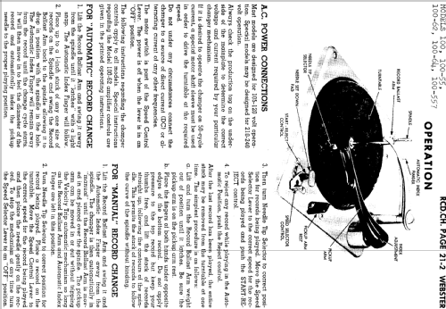 Record Changer 100-55 Ch= 100-1; Webster Co., The, (ID = 730020) Reg-Riprod
