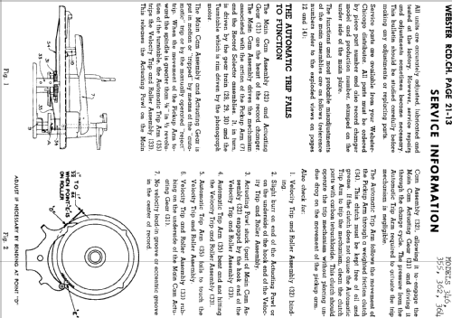 Record Changer Chassis 364-1 ; Webster Co., The, (ID = 730646) Reg-Riprod