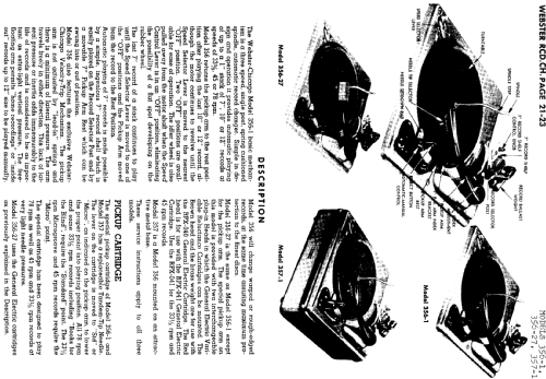 Record Changer Chassis 356-27 ; Webster Co., The, (ID = 731219) R-Player