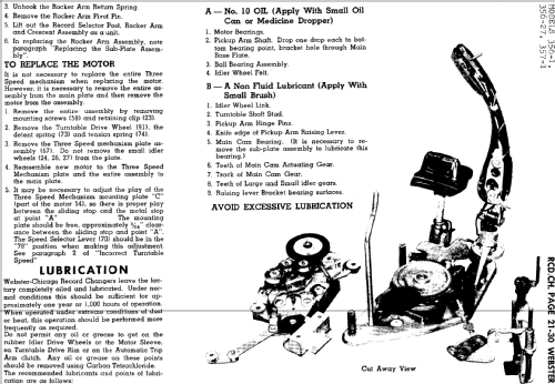 Record Changer Chassis 356-1 ; Webster Co., The, (ID = 731214) Enrég.-R