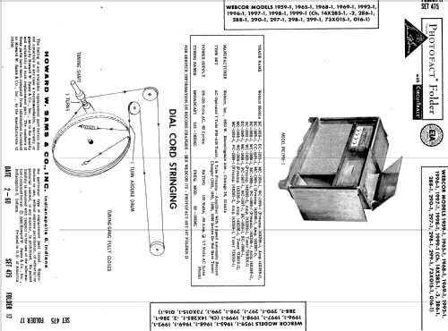 Webcor PC-1999-1 Ch= 14X285-2 Ch= 14X299-1; Webster Co., The, (ID = 565541) Radio