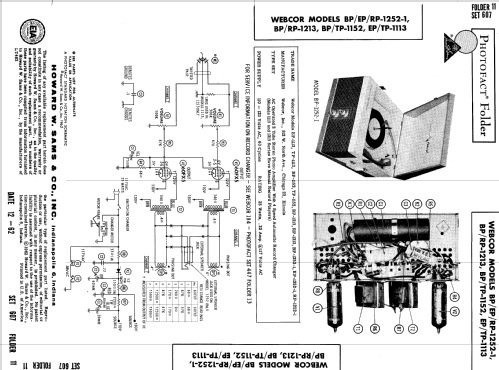 Webcor RP-1213 ; Webster Co., The, (ID = 549836) Sonido-V