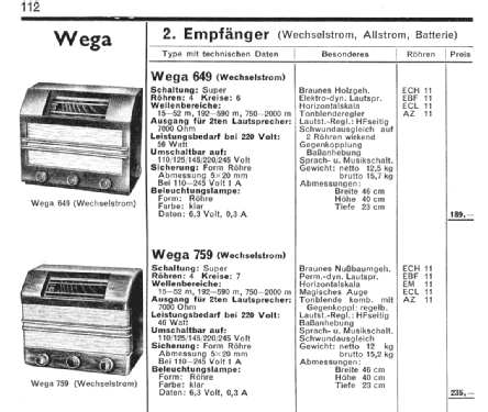 759W; Wega, (ID = 58287) Radio