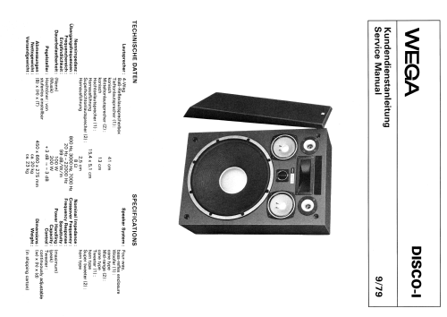 Disco 1 ; Wega, (ID = 2020542) Parleur