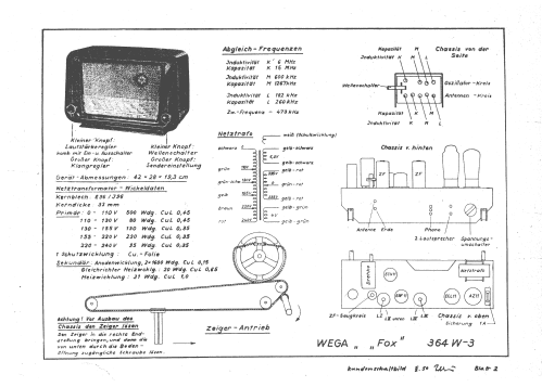 Fox 364W-3; Wega, (ID = 130050) Radio