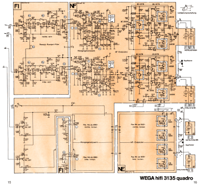 HiFi 3135 Quadro; Wega, (ID = 1859194) Radio