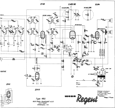 Regent 1002; Wega, (ID = 951071) Radio