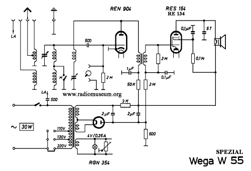 Spezial W55; Wega, (ID = 36957) Radio