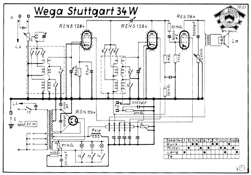 Stuttgart 34; Wega, (ID = 1852690) Radio