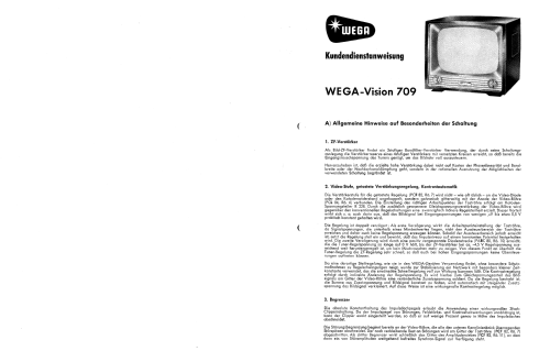 Vision 709; Wega, (ID = 1859216) Fernseh-E