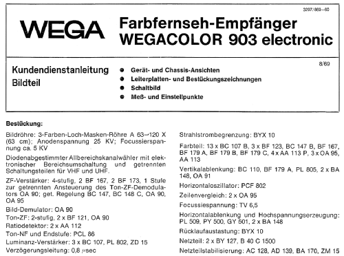 Wegacolor 903 electronic; Wega, (ID = 2465490) Television