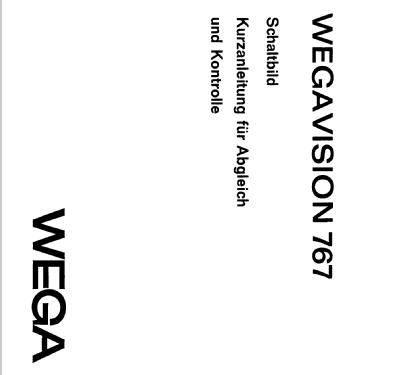 Wegavision 767; Wega, (ID = 2417301) Télévision