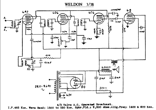 3/38; Weldon brand, Weldon (ID = 716294) Radio