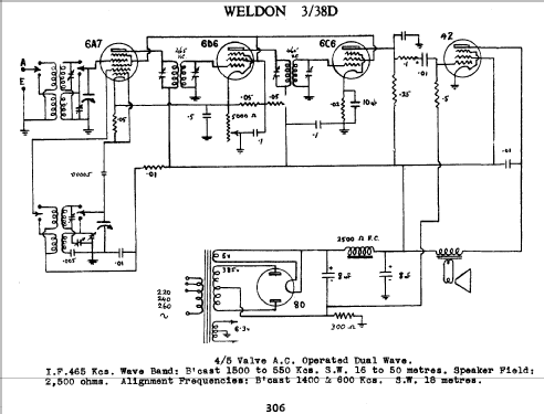 3/38D; Weldon brand, Weldon (ID = 716295) Radio