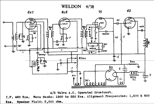 4/38; Weldon brand, Weldon (ID = 716360) Radio