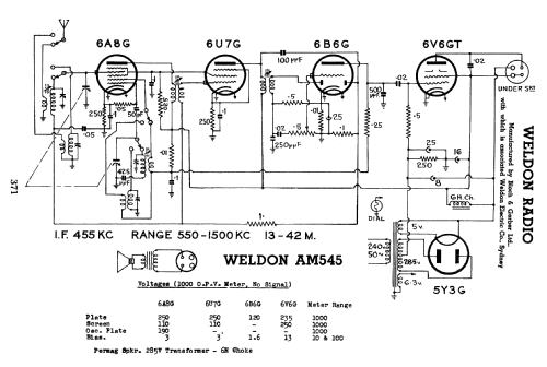 AM545; Weldon brand, Weldon (ID = 819397) Radio