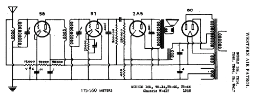 TR14 Ch= W417; Western Auto Supply (ID = 703264) Radio