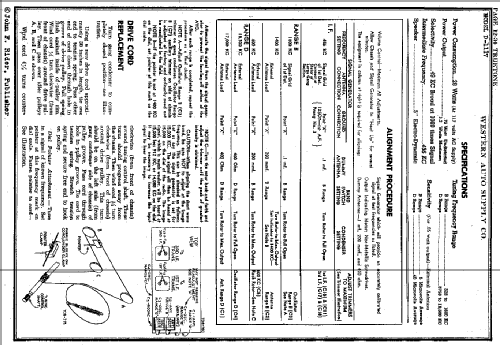 D1117; Western Auto Supply (ID = 51083) Radio