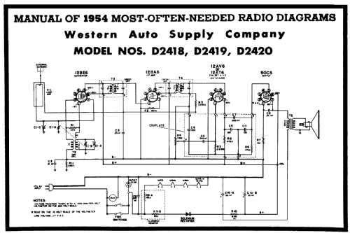 D2418 ; Western Auto Supply (ID = 187636) Radio